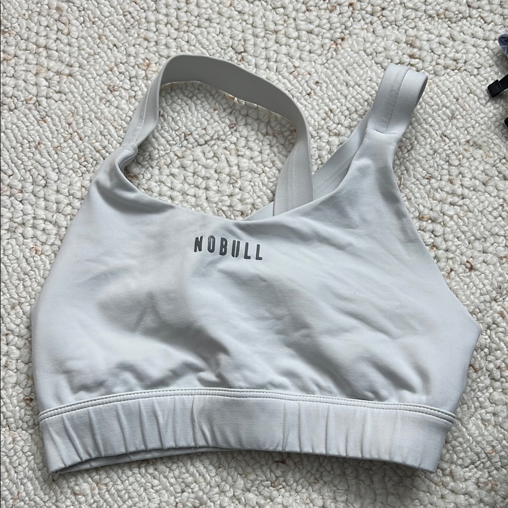 White NOBULL Sports Bra